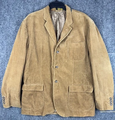 Vintage Rugby Ralph Lauren Corduroy Blazer XL Brown 3-Button Preppy - Image 1 of 4