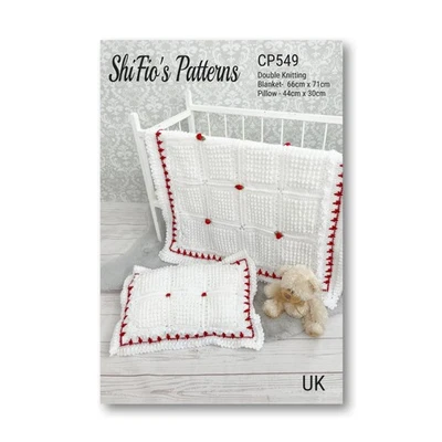 Crochet Pattern for Baby Pram Blanket CP549 - Image 1 of 4