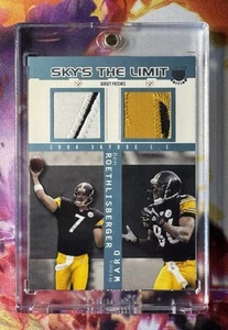 2004 SKYBOX LE #SLD-BR/HW BEN ROETHLISBERGER ROOKIE HINES WARD DUAL PATCH  7/10 - Picture 1 of 2