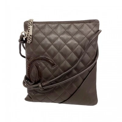 Bolso de hombro Chanel Cambon piel de cordero marrón Foto 1 de 4