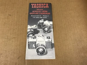 Folleto de cámaras réflex de lente única Yashica de 35 mm de colección - Imagen 1 de 4