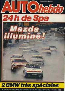 AUTO HEBDO n°277 30/07/1981 24h de Spa BMW. - Foto 1 di 1