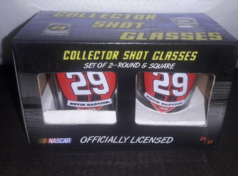 Nascar Collector shot glasses # 29 -  Kevin Harvick,  New in original box Cover