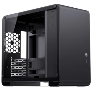 Jonsbo U4 Mini Micro-ATX-Gehäuse, Tempered Glass - schwarz - Bild 1 von 4