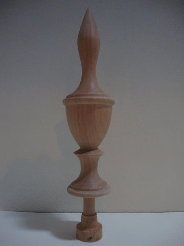 WOOD FINIAL UNFINISHED FOR CLOCK, BED OR FURNITURE  FINIAL  #98 Cover