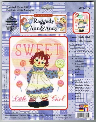 Kit de punto de cruz Raggedy Ann Sweet Little Girl sin abrir Jaylynn 8 x 10" Foto 1 de 2