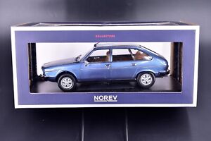 Norev 1/18 1978 Ardoise Blue Renault 30 TS Hatchback Diecast Model Car Orig Box