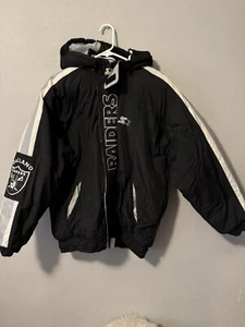 Chaqueta a Presión de Colección Oakland Raiders Pro Line Puffer Años 90 NFL Para Hombres ¡Gran Forma!! - Imagen 1 de 16