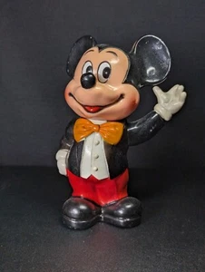 Walt Disney Vintage Walt Disney Productions Mickey Mouse Piggy Bank 6" 1950s - Picture 1 of 5