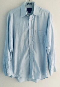 Men's CLUB ROOM By CHARTER CLUB Light Blue Shirt 15 1/2 32-33 M SHIPS FREE - Picture 1 of 9