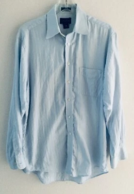 Men's CLUB ROOM By CHARTER CLUB Light Blue Shirt 15 1/2 32-33 M SHIPS FREE - Image 1 of 4