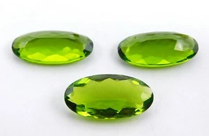 20X40 MM Lab Created Peridot Oval Cut Loose Gemstone For Jewelry P-1121 - Picture 1 of 2