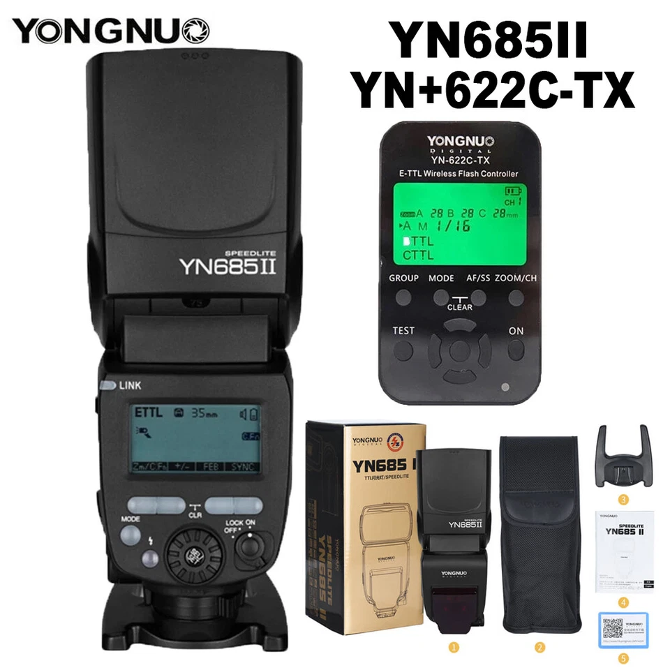 Беспроводная вспышка Yongnuo YN685II YN685 II 2.4G HSS TTL Speedlite для фотоаппаратов Canon - Изображение 1 из 4