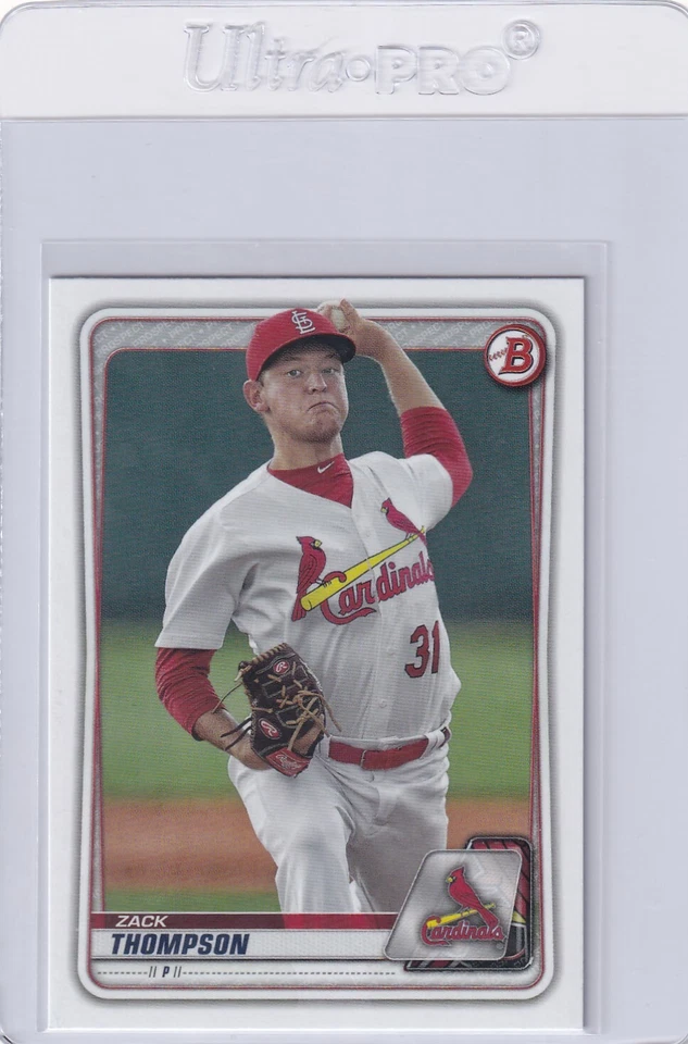 2020 BOWMAN PROSPECTS RC ZACK THOMPSON ST. LOUIS CARDINALS ROOKIE BASEBALL E7314 - Image 1 of 2