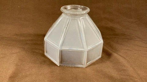 Vintage Antique Art Deco Frosted Glass Lamp Light Sconce Shade  2 1/4" fitter Cover