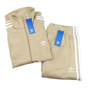 Adidas Originals Firebird Track Pants & Jacket Set Track Suit Men's Beige NEW - Picture 1 of 16