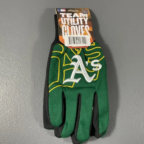 Oakland Athletics MLB Baseball Two Tone Team Utility Gloves Team Logo Sports Cover