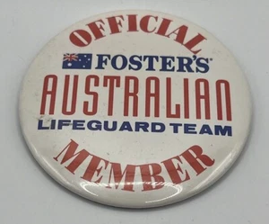 Insignia prendedor vintage de miembro del equipo de salvavidas australiano Fosters de la década de 1980 - Imagen 1 de 2