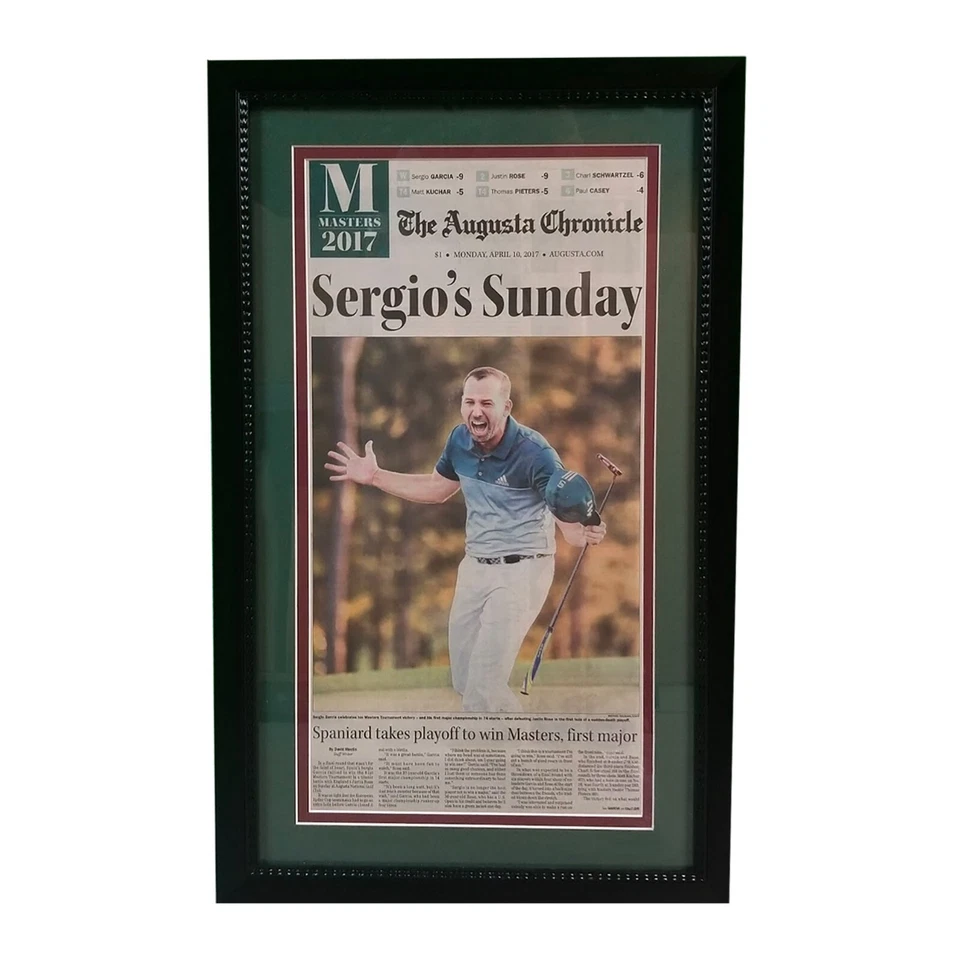 Golf Agusta times Newpaper S.Garcia - 17x27 Frame - Image 1 of 1