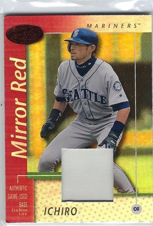 2002 LEAF CERTIFIED MIRROR RED JERSEY ICHIRO # 5/150 nrmt or bet - Image 1 of 1