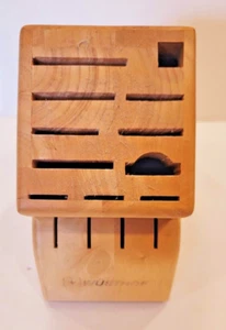 Wusthof Wood Wooden Knife Block Storage Holder 15 Slot Countertop Trident Maple - Picture 1 of 5