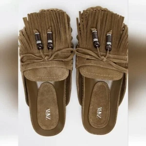 ZARA FRANSEN SPALTLEDER CLOGS - Bild 1 von 4