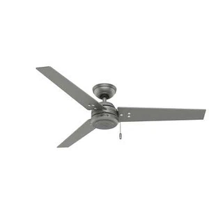 Hunter 52" Cassius Outdoor Ceiling Fan Damp Rated Modern Industrial NO LIGHT - Picture 1 of 5