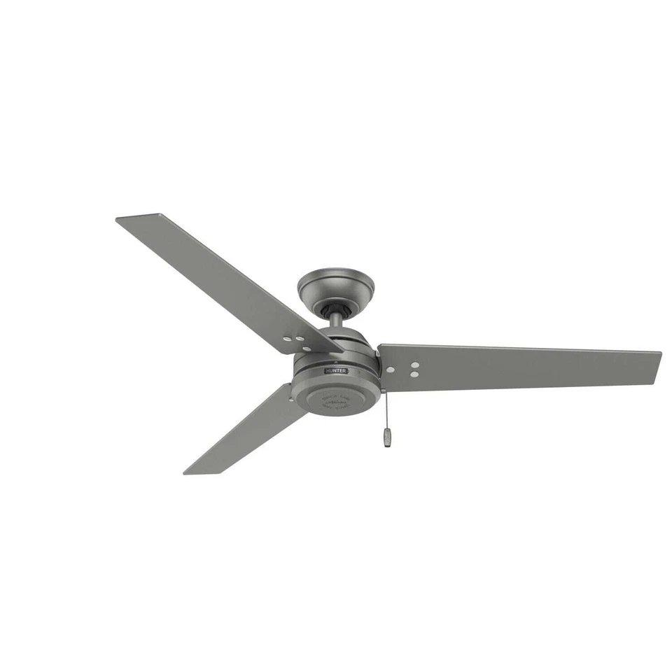 Hunter 52" Cassius Outdoor Ceiling Fan Damp Rated Modern Industrial NO LIGHT - Image 1 of 1
