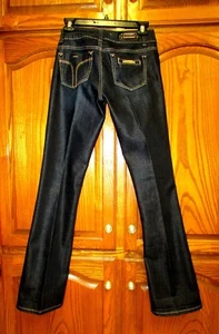 NWD L.A.IDOL SZ 7X33 DARK WASH BOOT-CUT 97% COTTON/ 3%SPANDEX JEANS/WAIST 30"  - Picture 1 of 12