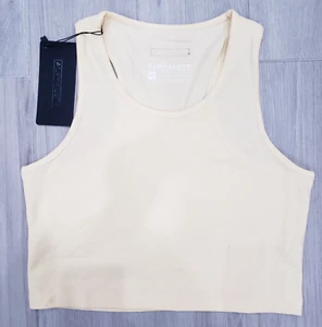 Alphalete LifeStyle Fit Cropped YELLOW Tank Top Racerback Workout Women's M -NWT - Picture 1 of 3