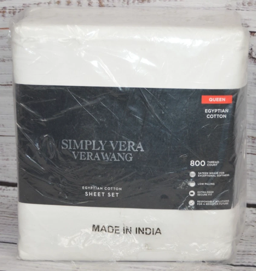 Simply Vera VeraWang Queen 800 Thread Count Egyptian Cotton Sheet Set