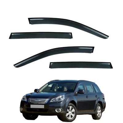 Window Visor Wind Deflector For Subaru Outback 2010-2014 Vent Rain Guard Smoke - Image 1 of 4