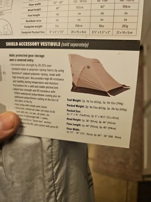 Accesorio de vestíbulo Big Agnes para tienda de campaña para 2 personas Foto 1 de 4