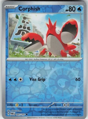 Reverse Holo Corphish 047/167 Common SV06: Twilight Masquerade 047/167 NM - Image 1 of 2