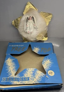 Vintage Doubl-glo Christmas Angel Holiday  Tree Topper ~ W Box - Picture 1 of 8