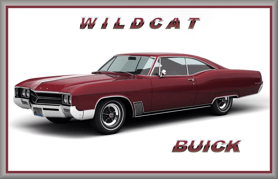 1967 Buick Wildcat coupe Burgundy, Toolbox / Refrigerator Magnet, TOP QUALITY - Image 1 of 1