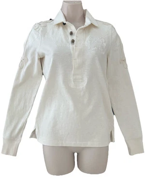 Ralph Lauren Europe Rugby 2004 Vintage Womens Embroidered Cotton Polo Shirt S - Image 1 of 4