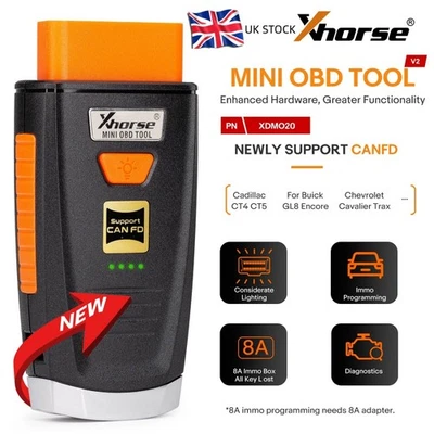 Xhorse Mini OBD Tool V2 XDMO20 For IMMO Progarmming/CANFD/Odometer Correction - Image 1 of 4
