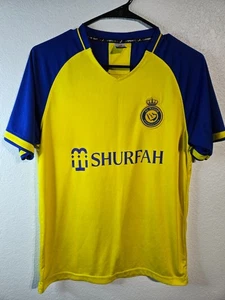 Al Nassr FC Soccer Jersey Mens Size Large J Sport Yellow Blue #26 Michael Soccer - Picture 1 of 11