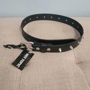 Hot topic Single spike stud Faux Leather belt size Small *New* - Picture 1 of 4