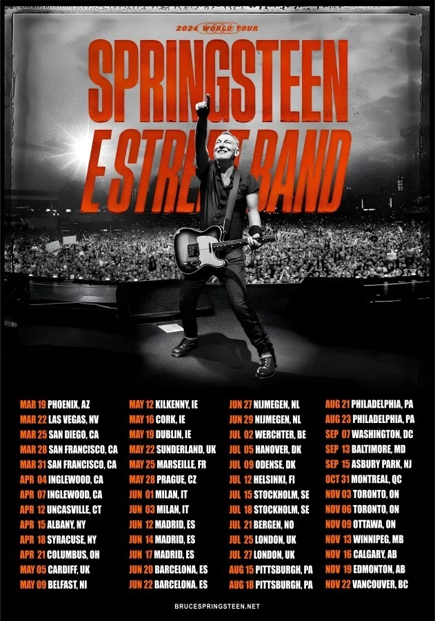 Bruce Springsteen 2024 box office Concert Poster USA / CANADA - Image 1 of 1