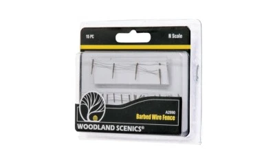 N Scale Barbed Wire Fence (15 pcs) - Woodland Scenics #A2990 - Image 1 of 4