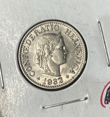 1932 Switzerland 10 Rappen Coin High Grade High Value - Image 1 of 4