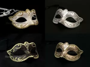 Disfraz Clásico Veneciano Baile de graduación Fiesta Mascarada Máscara de Baile - Imagen 1 de 5