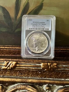 1921 P Peace Silber Dollar PCGS High Relief Stichtag UNC glänzende Münze - Bild 1 von 3