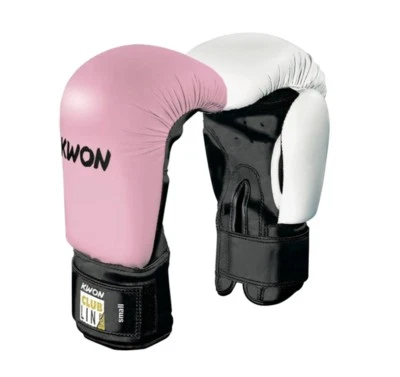KWON® POINTER Boxhandschuhe Boxhandschuh weiß pink rosa
