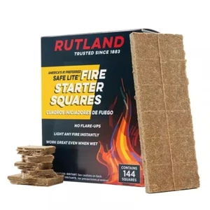 Rutland Safe Lite Fire Starter Squares (144-Pack) Quick & Reliable Fire Ignition - Picture 1 of 7