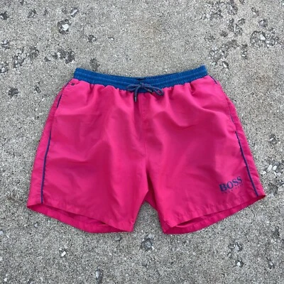 Pantalones Cortos Hugo Boss Estrella de Mar Clásico Azul Natación Hombres Talla L Magenta Foto 1 de 4