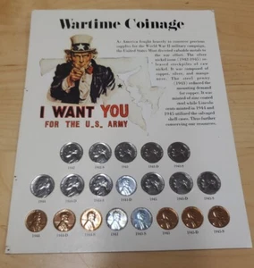 World War II Wartime Coinage - Includes Silver Nickels - Picture 1 of 1