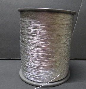 Kreinik Metallic Thread Silver Cable #001P 3 Ply Twisted Cord Bulk Spool 263grs - Picture 1 of 3